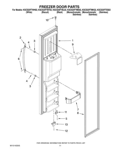 FREEZER DOOR PARTS