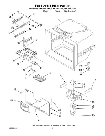 FREEZER LINER PARTS