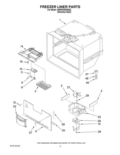 FREEZER LINER PARTS