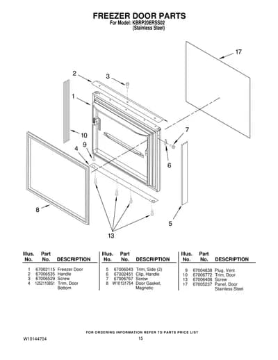 FREEZER DOOR PARTS