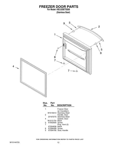 FREEZER DOOR PARTS