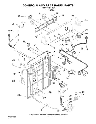 CONTROLS AND REAR PANEL PARTS