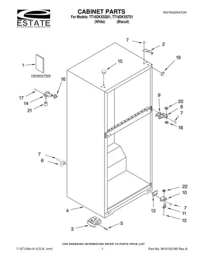 CABINET PARTS