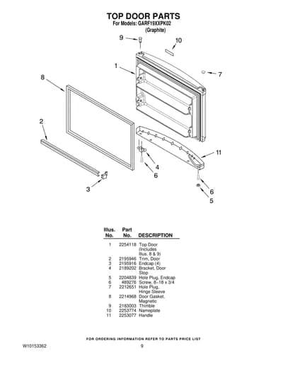 TOP DOOR PARTS