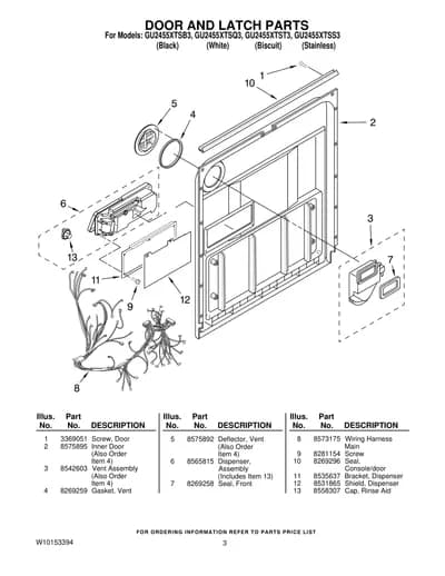 DOOR AND LATCH PARTS