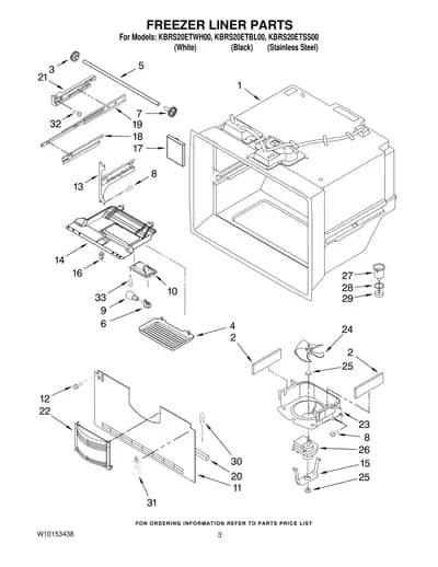 FREEZER LINER PARTS