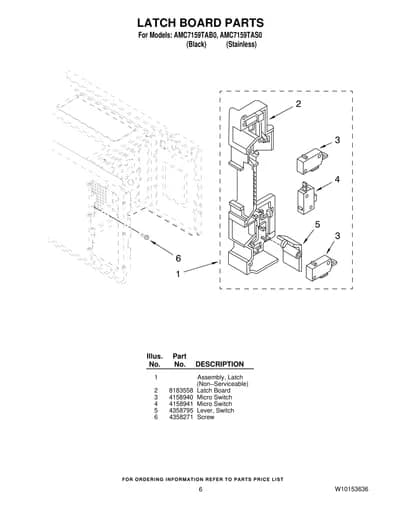 LATCH BOARD PARTS