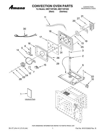 CONVECTION OVEN PARTS