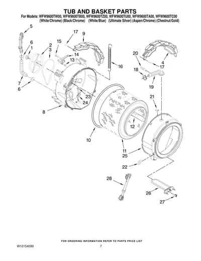 TUB AND BASKET PARTS