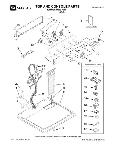 TOP AND CONSOLE PARTS