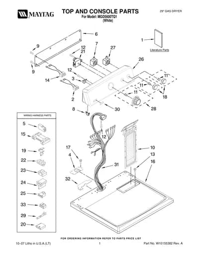 TOP AND CONSOLE PARTS
