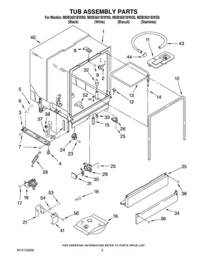 TUB ASSEMBLY PARTS