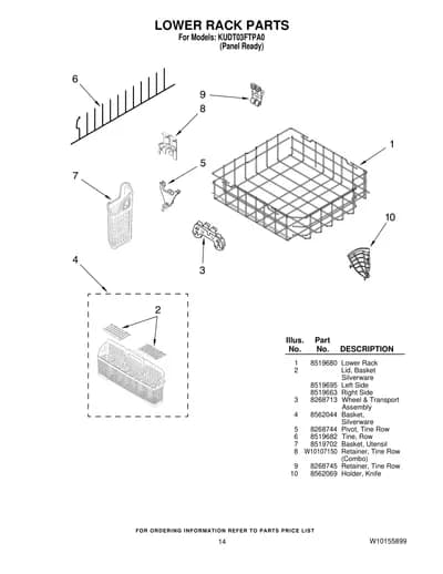 LOWER RACK PARTS