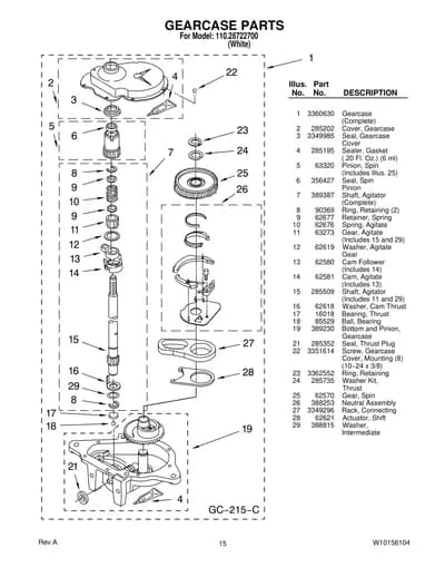 GEARCASE PARTS