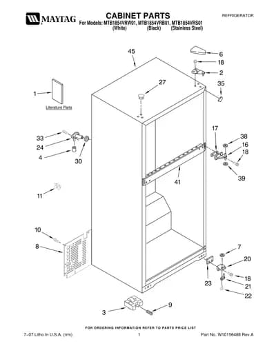 CABINET PARTS