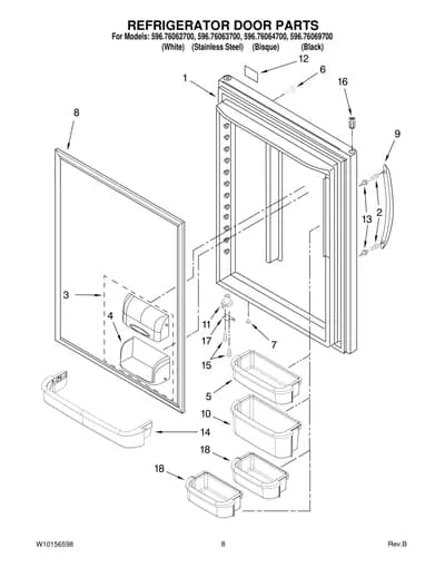 REFRIGERATOR DOOR PARTS
