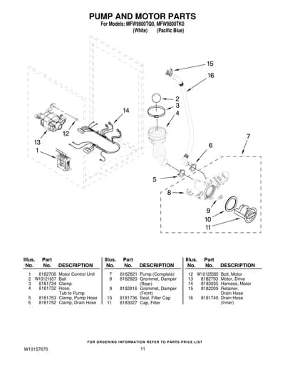 PUMP AND MOTOR PARTS