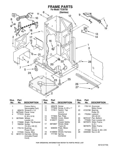 FRAME PARTS