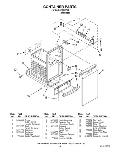 CONTAINER PARTS