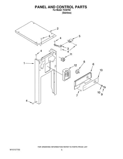 PANEL AND CONTROL PARTS