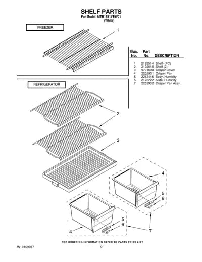 SHELF PARTS