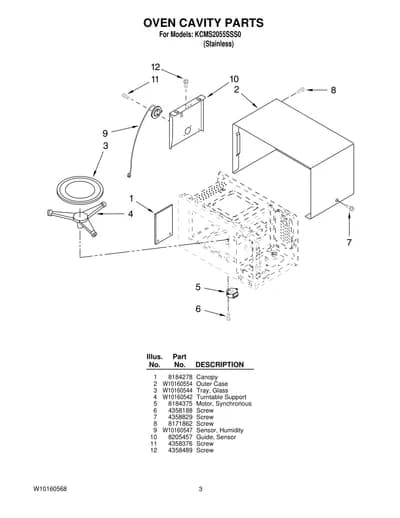 OVEN CAVITY PARTS
