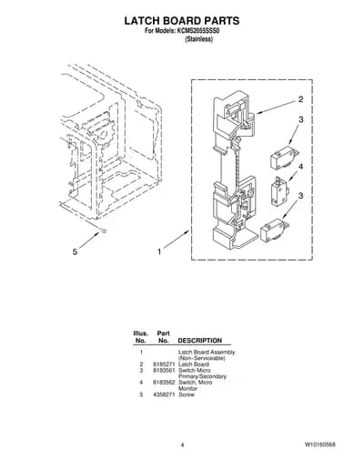 LATCH BOARD PARTS