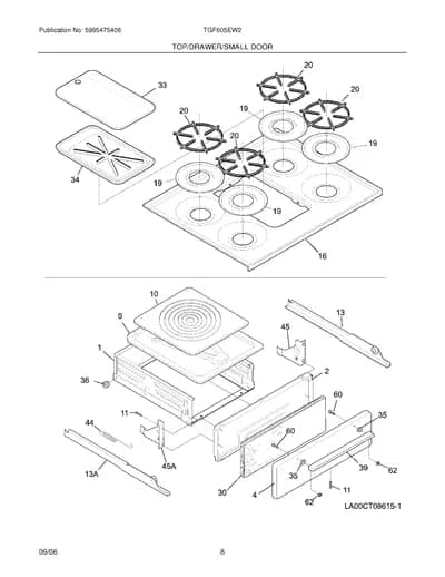 TOP/DRAWER/SMALL DOOR