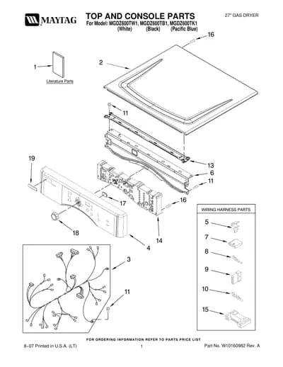 TOP AND CONSOLE PARTS