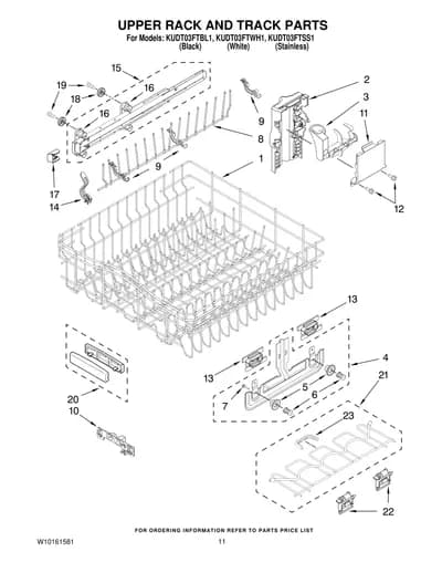 UPPER RACK AND TRACK PARTS