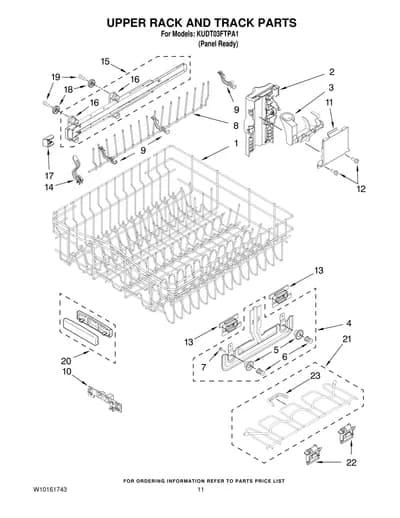 UPPER RACK AND TRACK PARTS