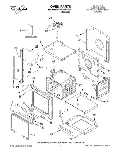 OVEN PARTS