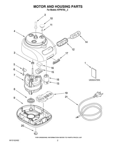 MOTOR AND HOUSING PARTS
