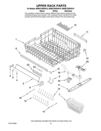 UPPER RACK PARTS