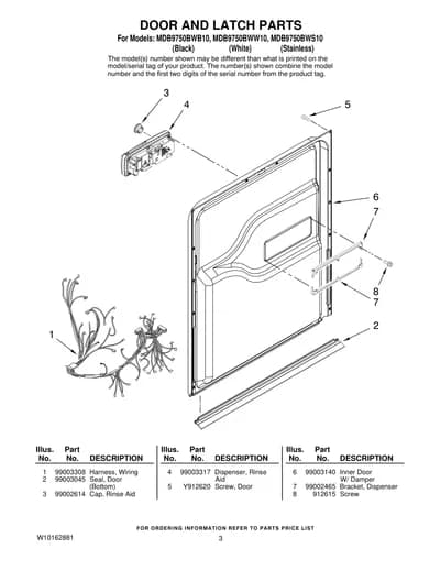DOOR AND LATCH PARTS