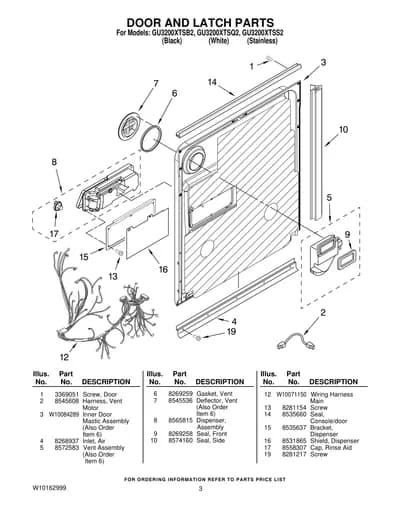 DOOR AND LATCH PARTS