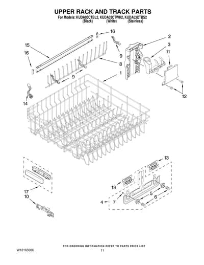 UPPER RACK AND TRACK PARTS