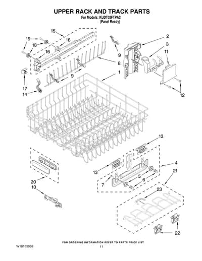 UPPER RACK AND TRACK PARTS