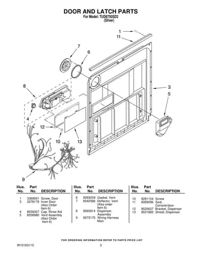 DOOR AND LATCH PARTS