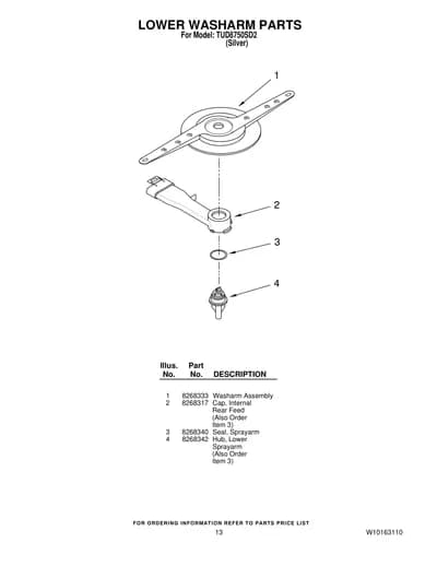 LOWER WASHARM PARTS