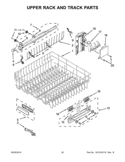 UPPER RACK AND TRACK PARTS