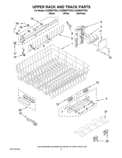 UPPER RACK AND TRACK PARTS