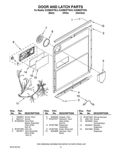 DOOR AND LATCH PARTS