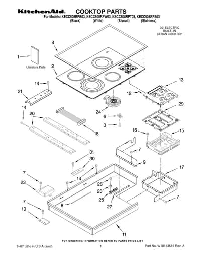 COOKTOP PARTS