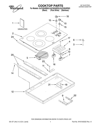 COOKTOP PARTS