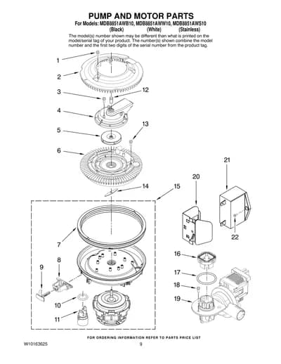 PUMP AND MOTOR PARTS