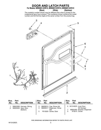 DOOR AND LATCH PARTS