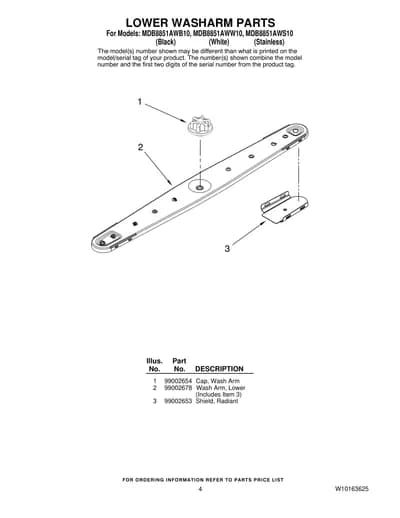 LOWER WASHARM PARTS