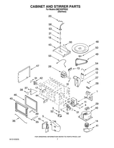 CABINET AND STIRRER PARTS