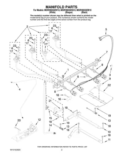 MANIFOLD PARTS